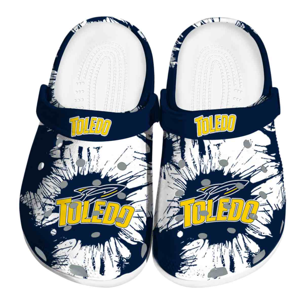 Toledo Rockets NCAA Sport Crocs Crocband Clogs Shoes Comfortable For Men Women and Kids