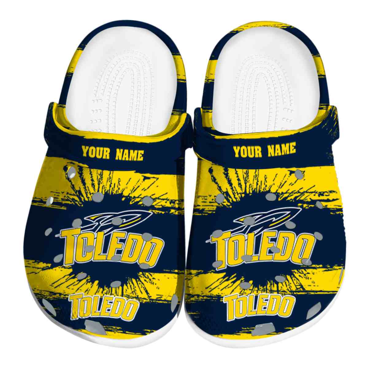 Toledo Rockets NCAA Sport Crocs Crocband Clogs Shoes Comfortable For Men Women and Kids