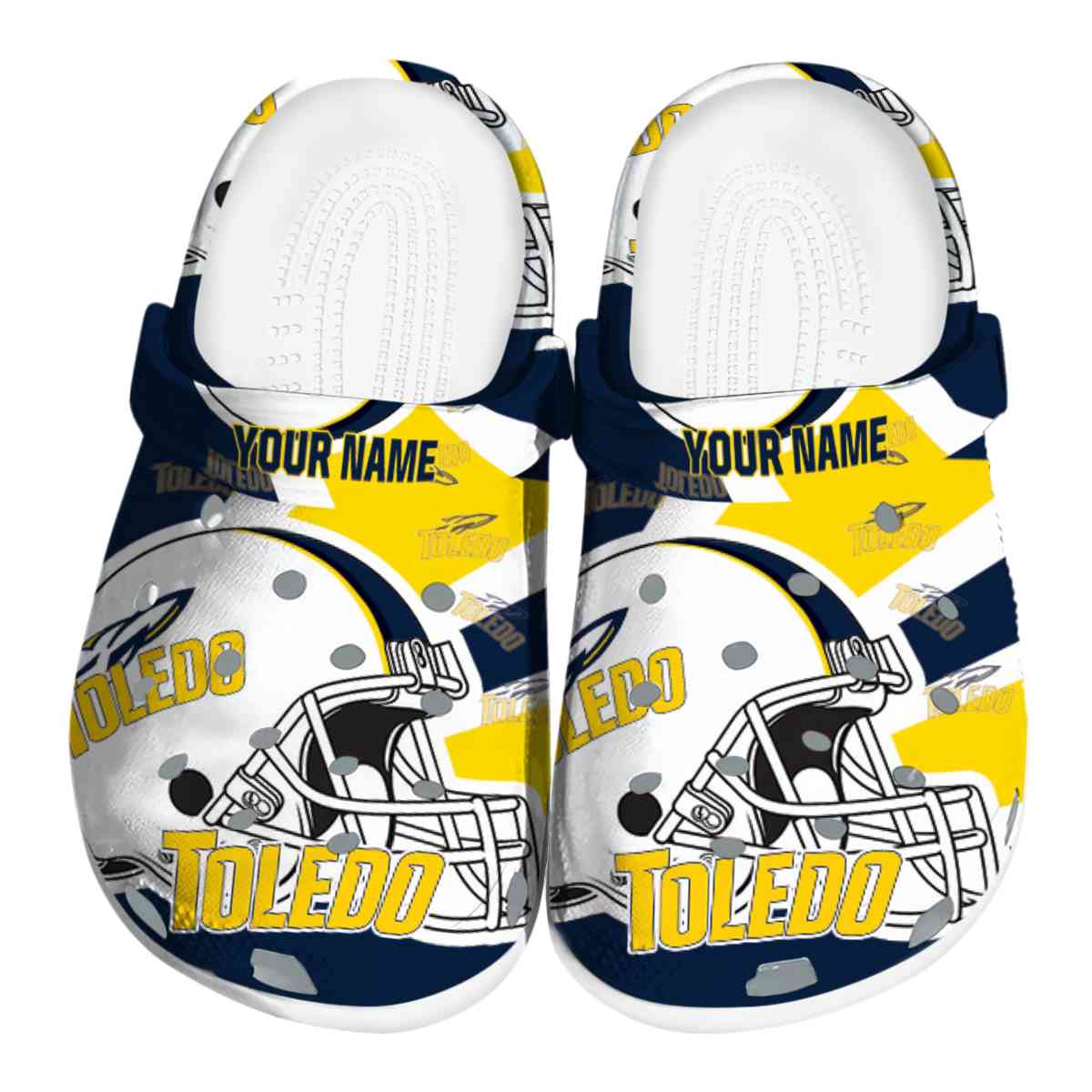 Toledo Rockets NCAA Sport Crocs Crocband Clogs Shoes Comfortable For Men Women and Kids
