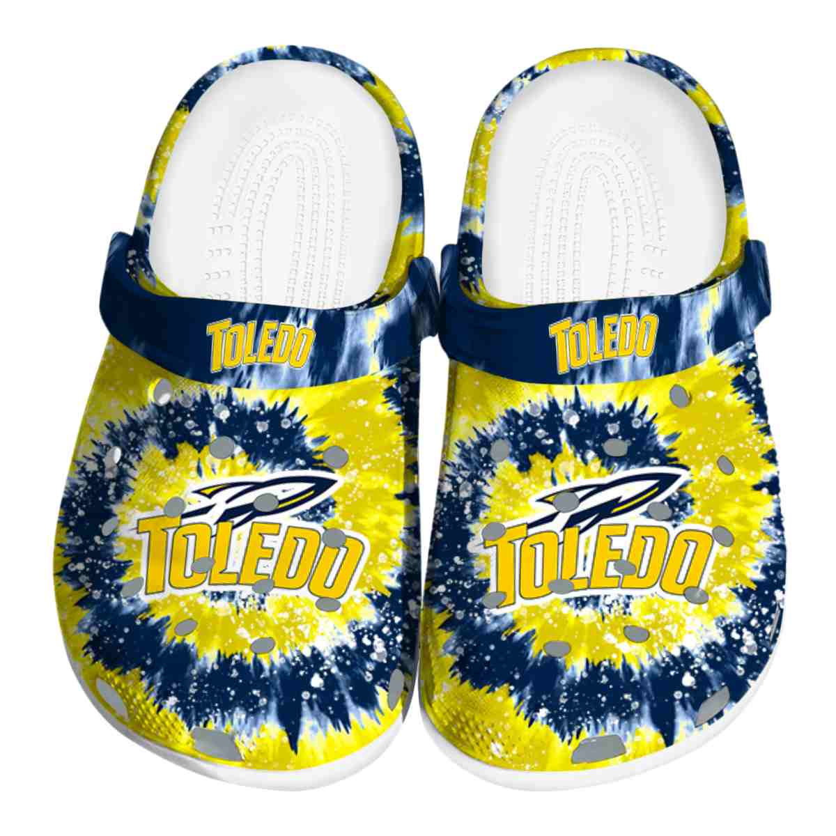 Toledo Rockets NCAA Sport Crocs Crocband Clogs Shoes Comfortable For Men Women and Kids