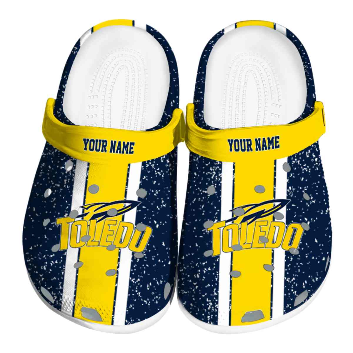 Toledo Rockets NCAA Sport Crocs Crocband Clogs Shoes Comfortable For Men Women and Kids