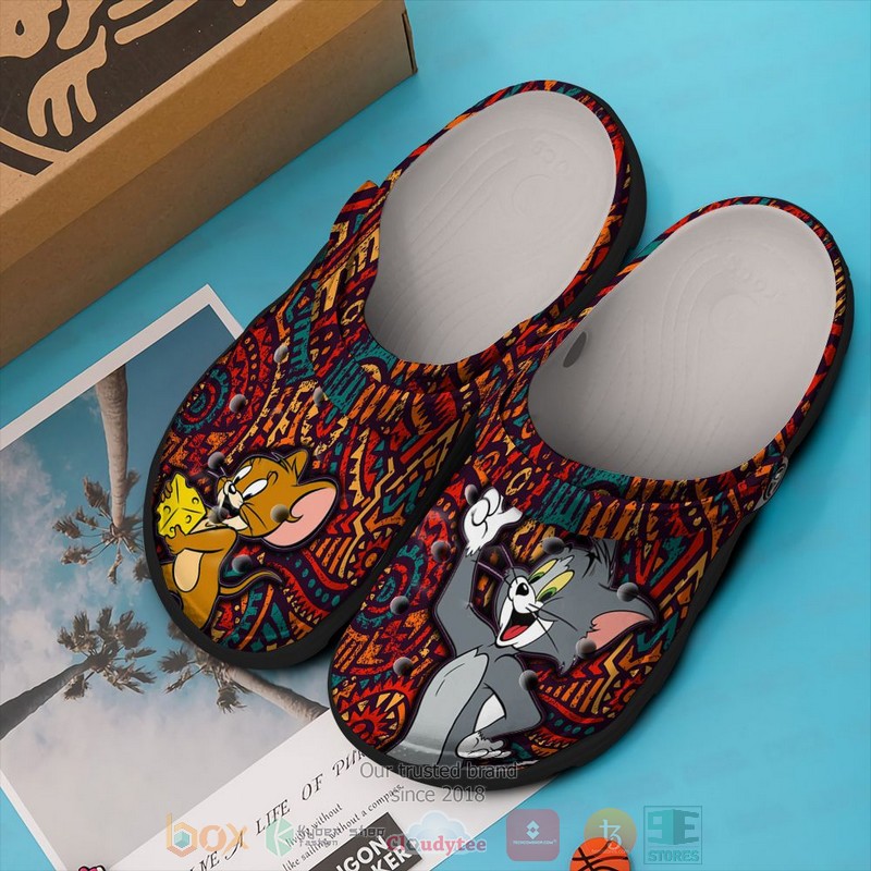 Tom and Jerry Cartoon Crocs Crocband Clogs Shoes Comfortable For Men Women and Kids