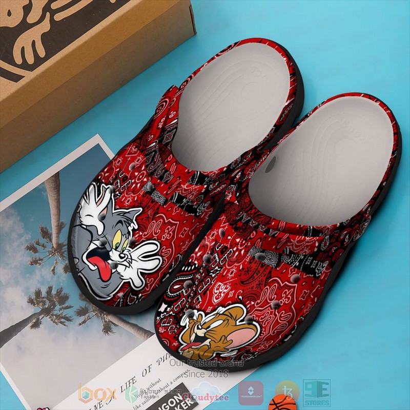 Tom and Jerry Cartoon Crocs Crocband Clogs Shoes Comfortable For Men Women and Kids
