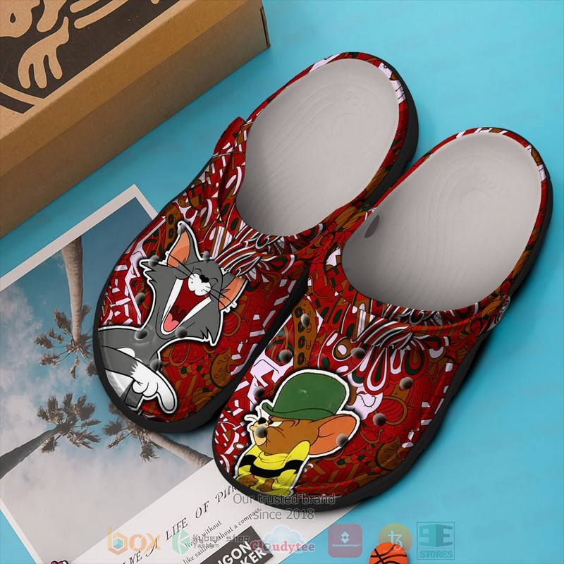 Tom and Jerry Cartoon Crocs Crocband Clogs Shoes Comfortable For Men Women and Kids
