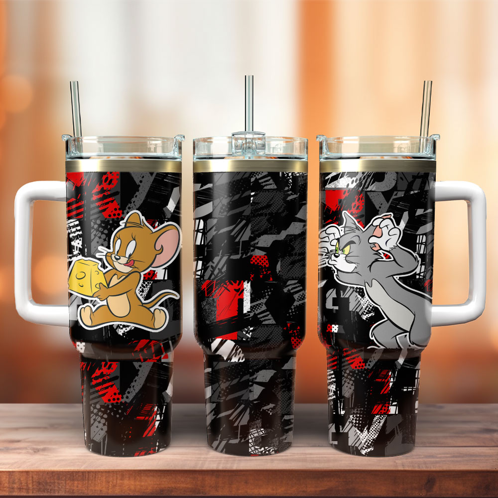 Tom And Jerry Cartoon Custom Stanley Cup 40 oz 30 oz Tumbler With HandleTVC2301253