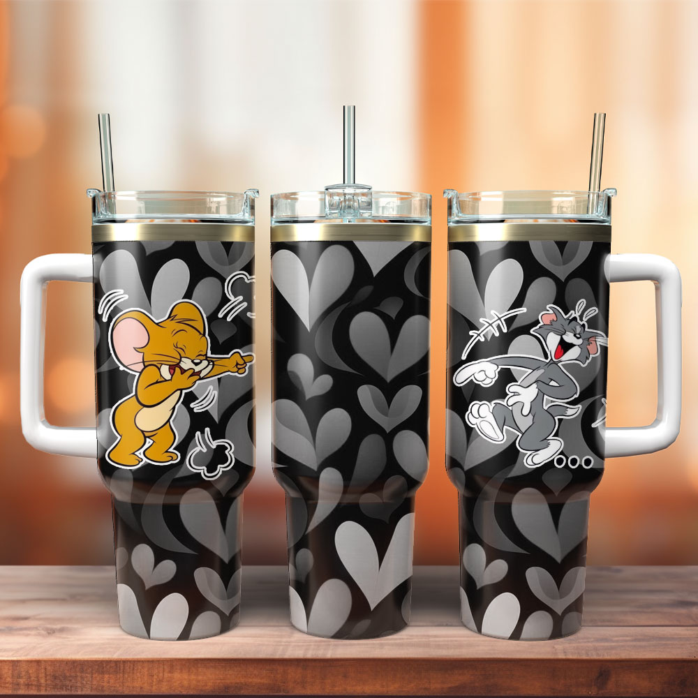 Tom And Jerry Cartoon Custom Stanley Cup 40 oz 30 oz Tumbler With HandleTVC2301257