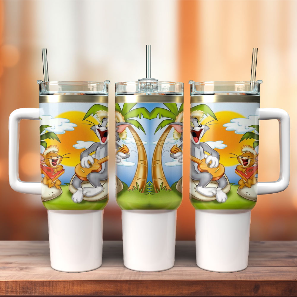 Tom And Jerry Cartoon Custom Stanley Cup 40 oz 30 oz Tumbler With HandleTVC2301347