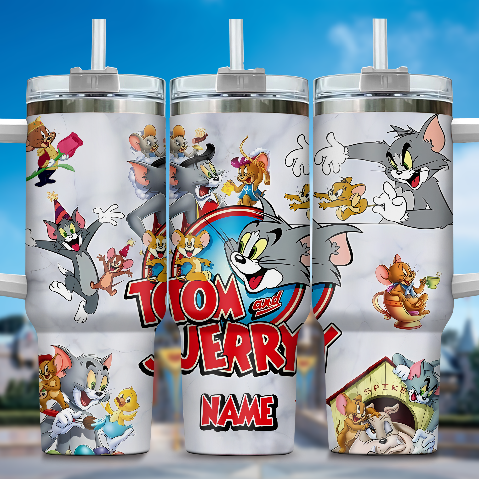 Tom and Jerry Cartoon Custom Stanley Cup 40 oz 30 oz Tumbler With HandleTVC2301353