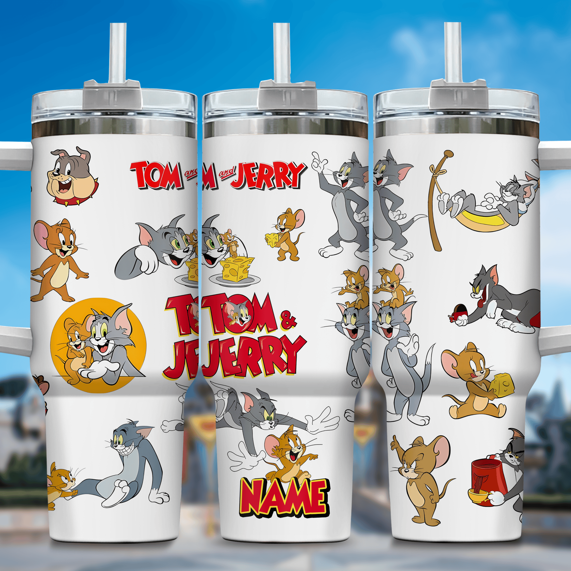 Tom and Jerry Cartoon Custom Stanley Cup 40 oz 30 oz Tumbler With HandleTVC2301353