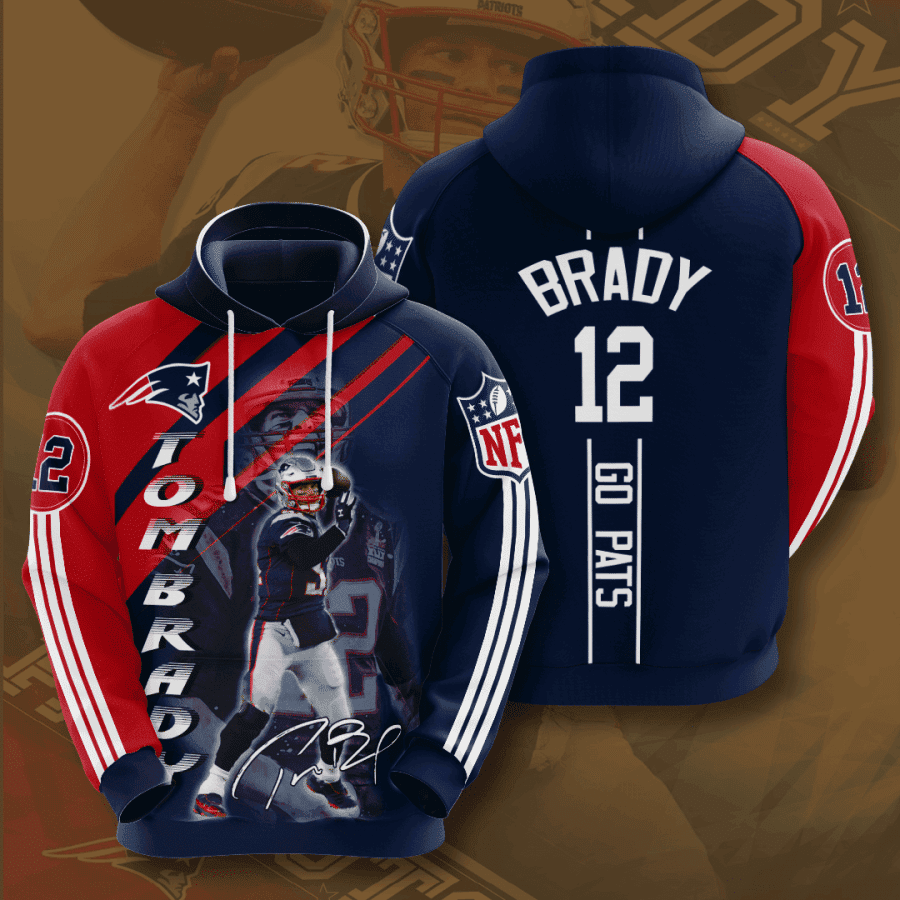 Tom Brady New England Patriots 3D All Over Print Hoodie, Zip Hoodie