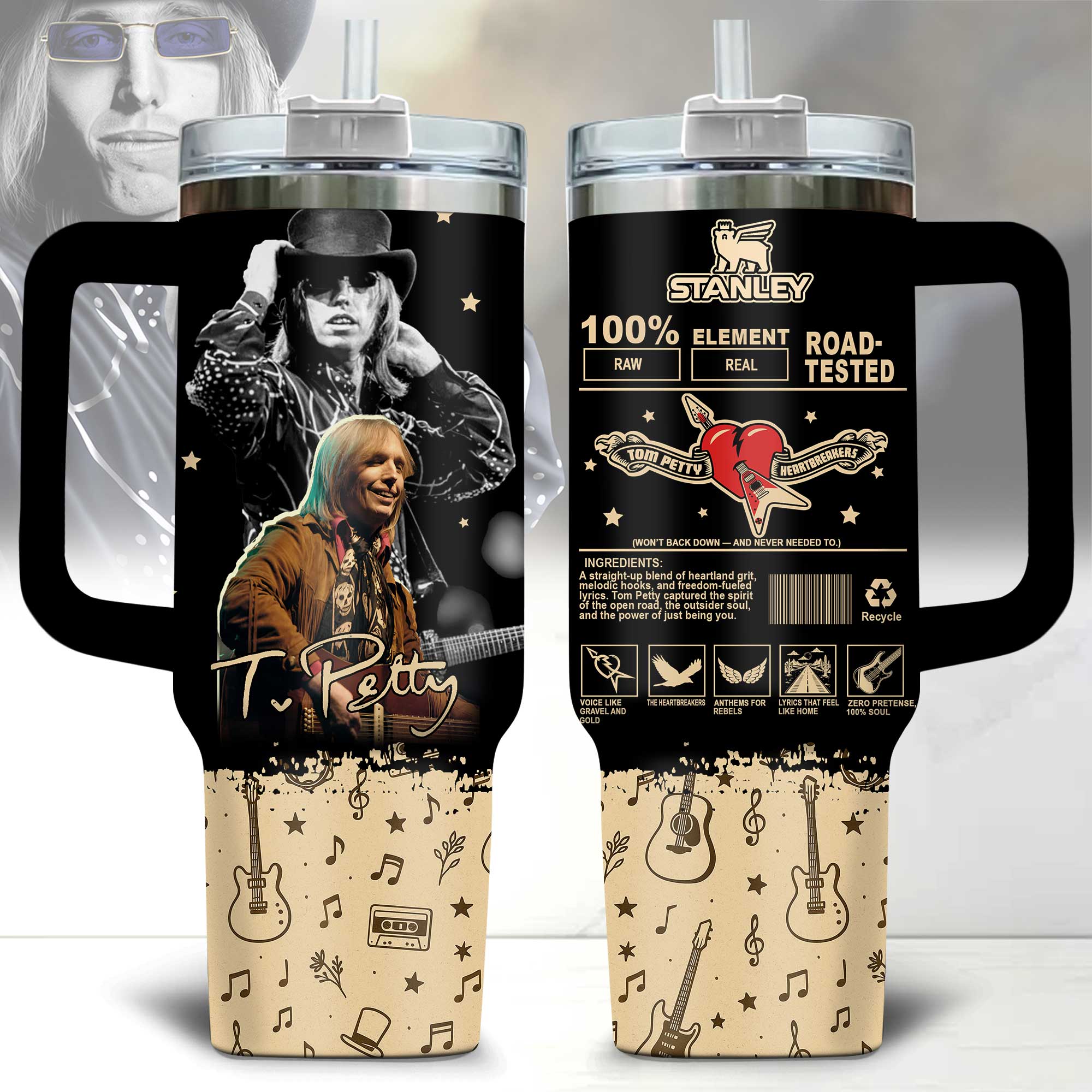 Tom Petty Music Custom Stanley Cup 40 oz 30 oz Tumbler With HandleTVC2301172