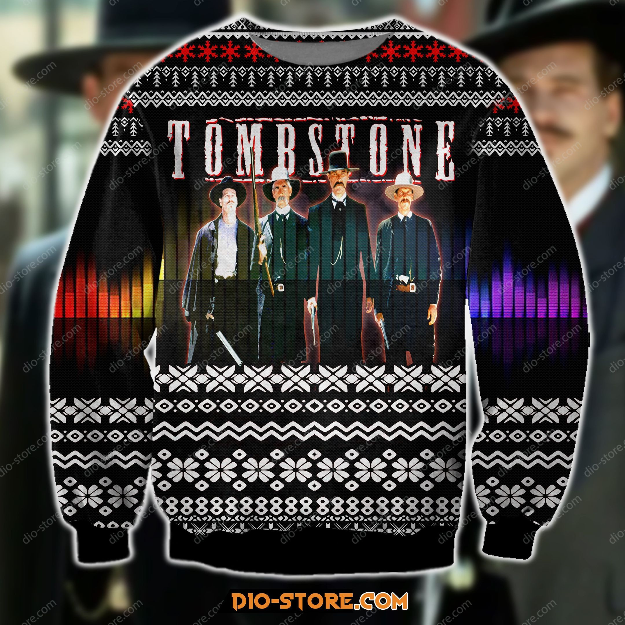Tombstone Ugly Christmas Sweater Adult 3D Funny Matching for family