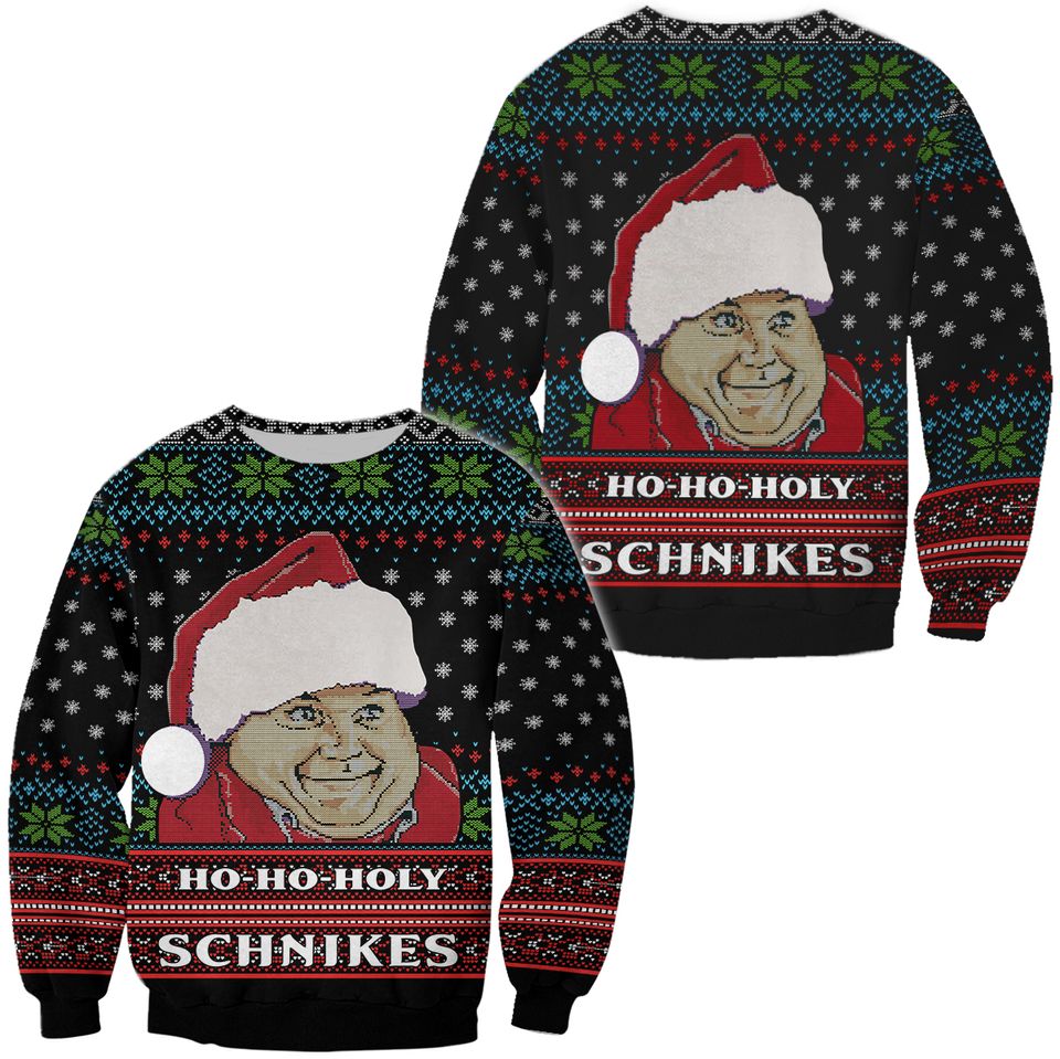 Tommy Boy Holy Schnik Ugly Knitted Christmas 3D Sweater