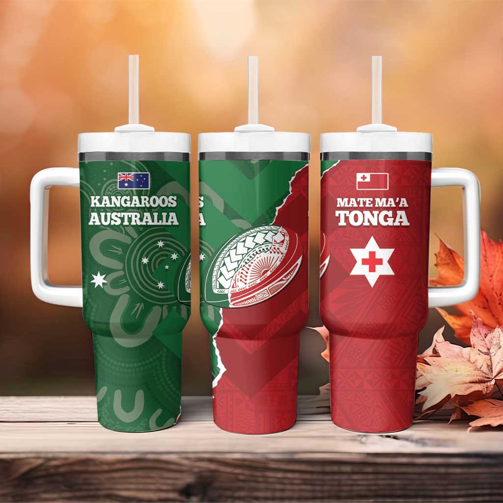 Tonga And Australia Rugby Mate Maa Tongan Ngatu Mix Kangaroos Aboriginal Custom Stanley Cup 40 oz 30 oz Tumbler With HandleTVC2301347 - Image 4