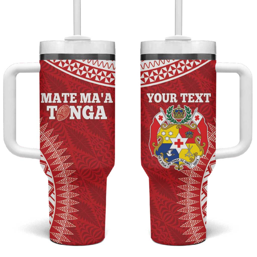 Tonga Mate Maa Go Champions Tongan Ngatu Red Custom Stanley Cup 40 oz 30 oz Tumbler With HandleTVC2301362