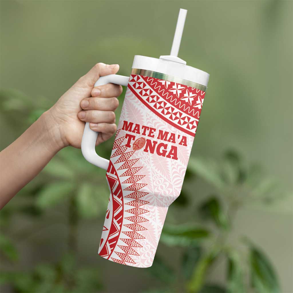 Tonga Mate Maa Go Champions Tongan Ngatu White Custom Stanley Cup 40 oz 30 oz Tumbler With HandleTVC2301377 - Image 3