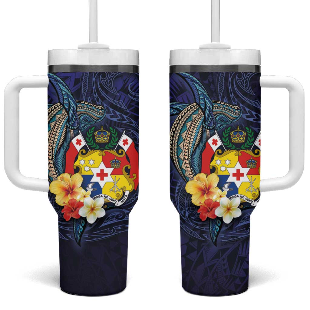 Tonga Vavaâ€™u Humpback Whale Blue Water Polynesian Hibiscus Flowers Custom Stanley Cup 40 oz 30 oz Tumbler With HandleTVC2301349