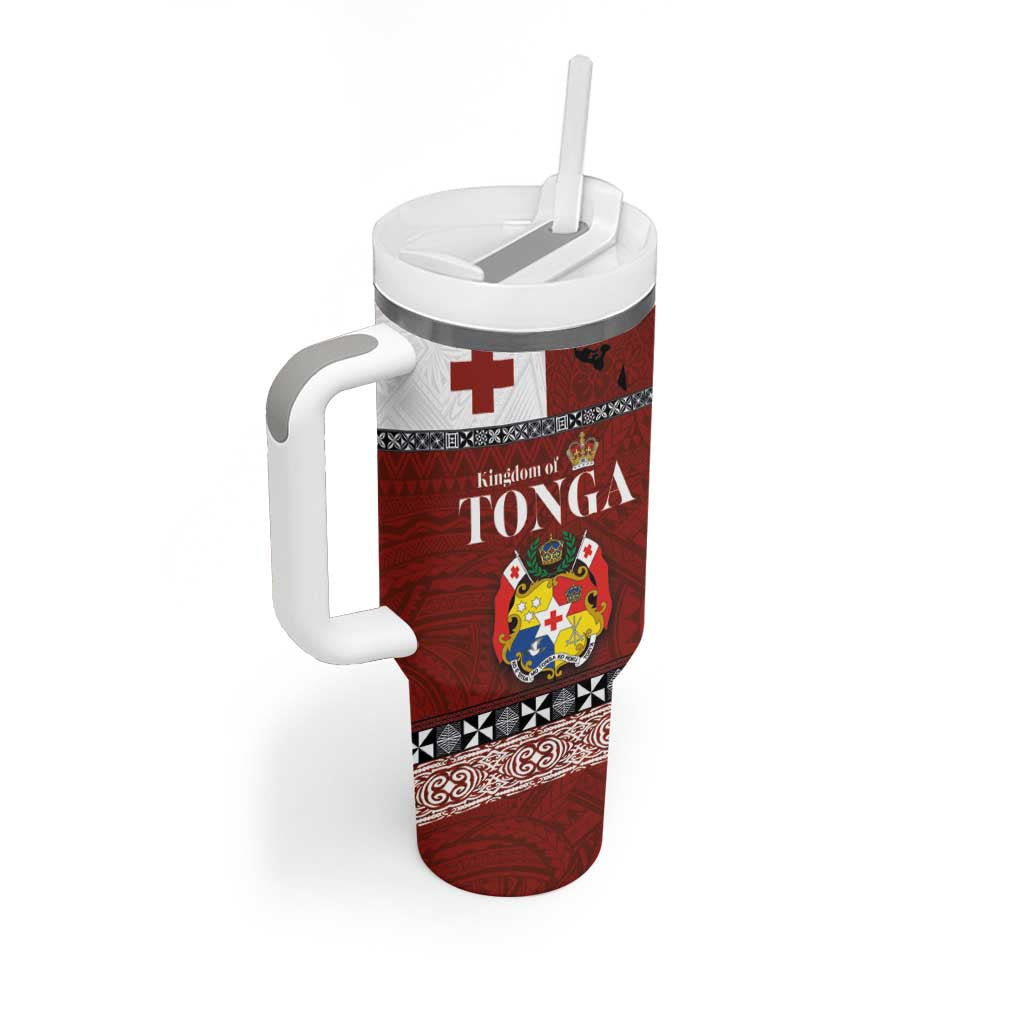 Tongan Culture Ngatu Art Tattoo and Emblem of Tonga Custom Stanley Cup 40 oz 30 oz Tumbler With HandleTVC2301371 - Image 2