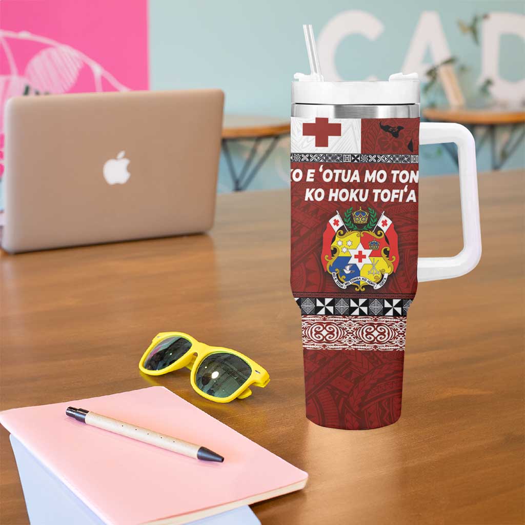 Tongan Culture Ngatu Art Tattoo and Emblem of Tonga Custom Stanley Cup 40 oz 30 oz Tumbler With HandleTVC2301371 - Image 5