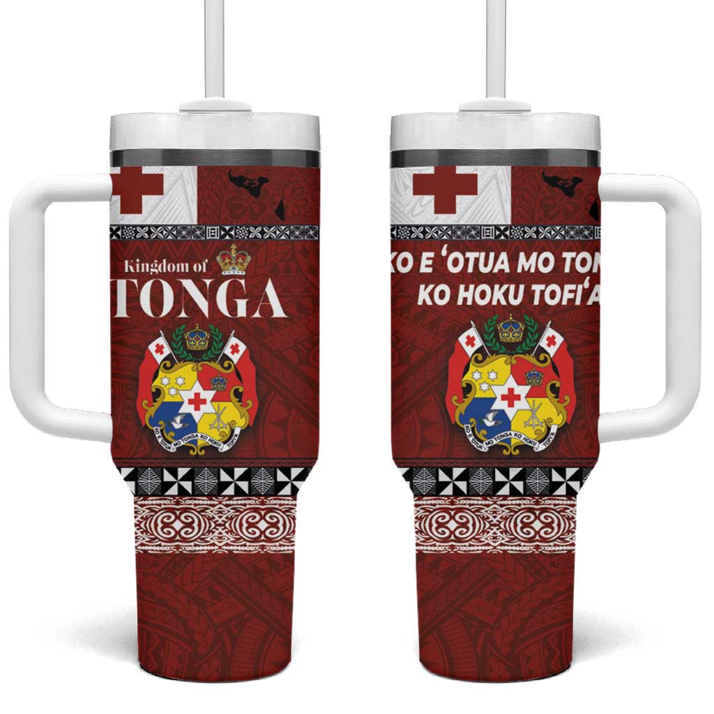 Tongan Culture Ngatu Art Tattoo and Emblem of Tonga Custom Stanley Cup 40 oz 30 oz Tumbler With HandleTVC2301371