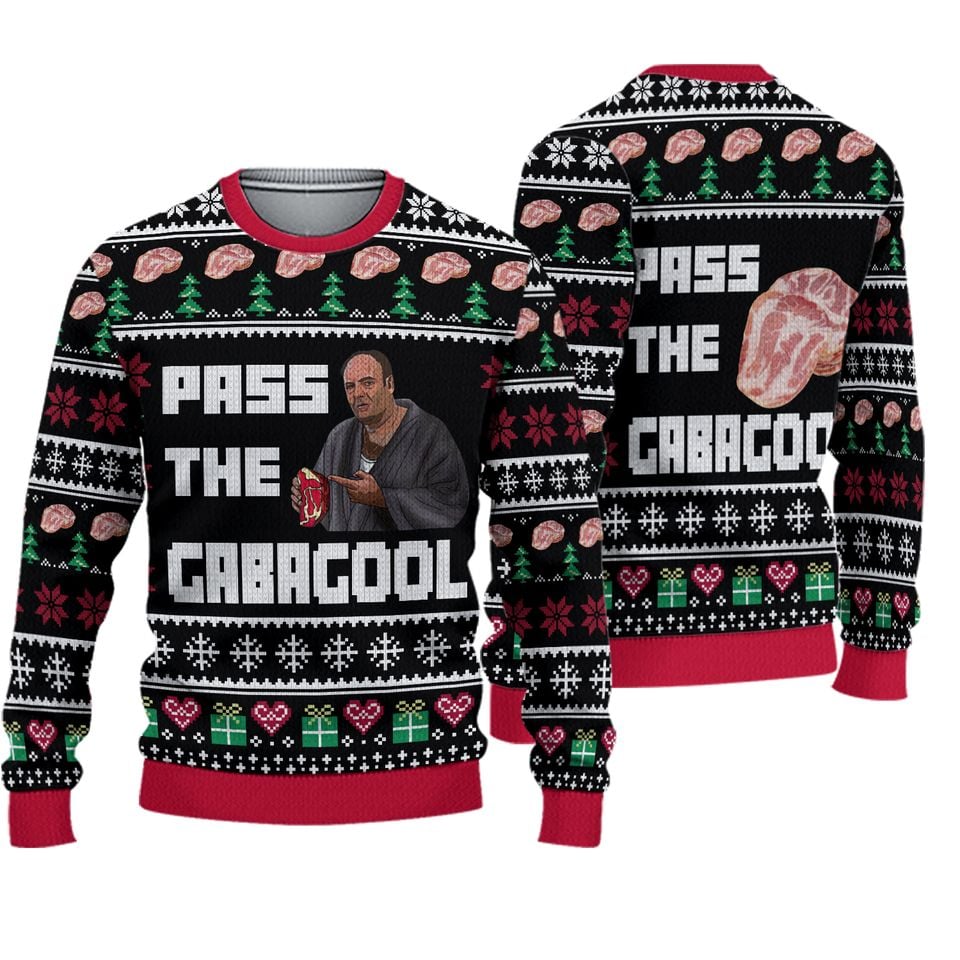 Tony Soprano Christmas Ugly Sweater, The Sopranos Sweater, Pass The Gabagool Sweater