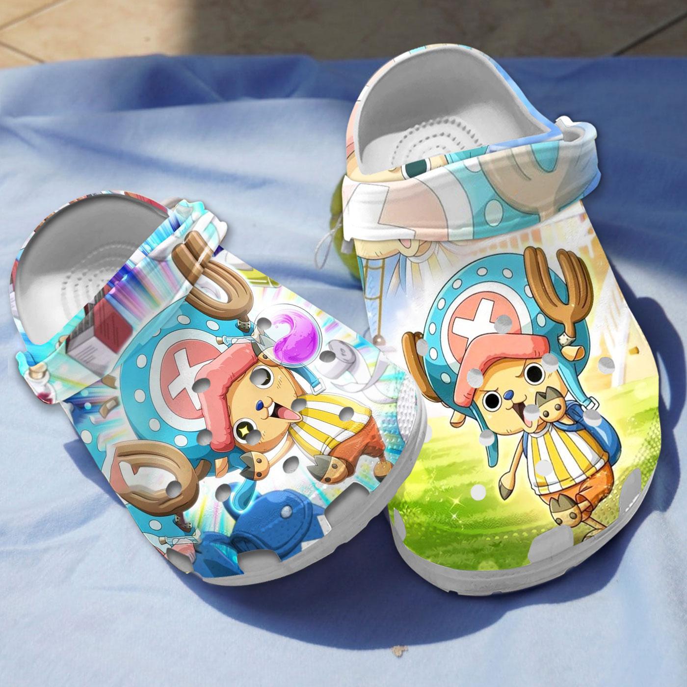 Tony Tony Chopper One Piece Anime Crocs Crocband Clogs Shoes Comfortable For Men Women and Kids