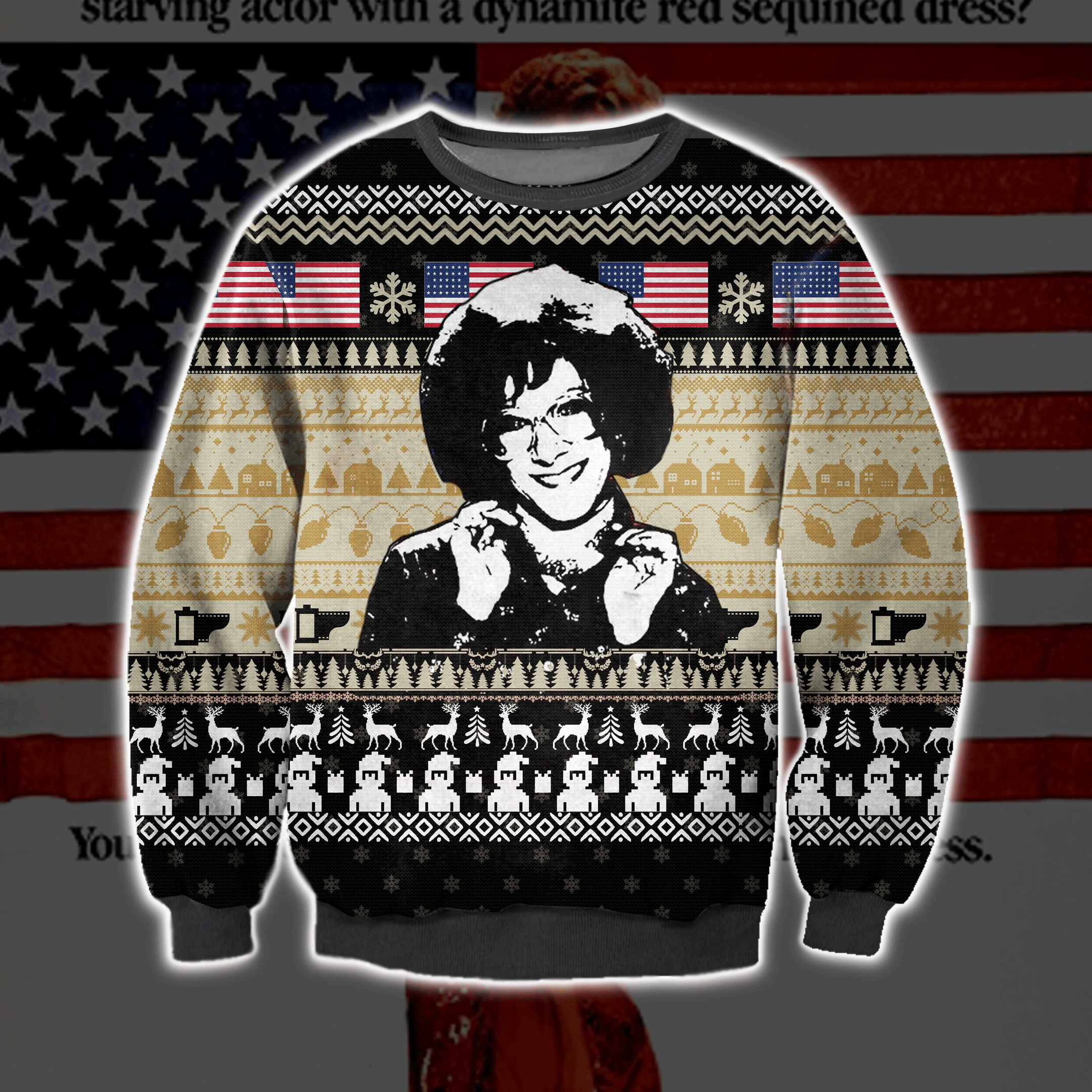 Tootsie Ugly Christmas Sweater Adult 3D Funny Matching for family