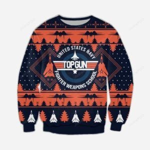 Top Gun Ugly Christmas Sweater Adult 3D Funny Matching for family