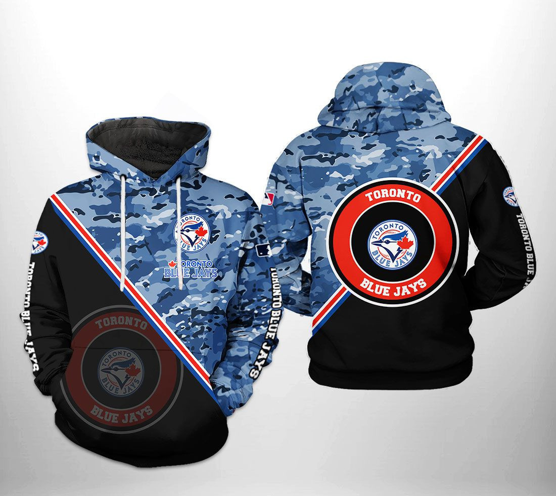 Toronto Blue Jays MLB Camo Team 3D All Over Print Hoodie, Zip Hoodie