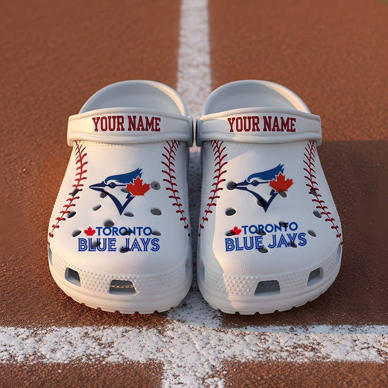 Toronto Blue Jays MLB Crocs Crocband Clogs Shoes Comfortable For Men Women and Kids
