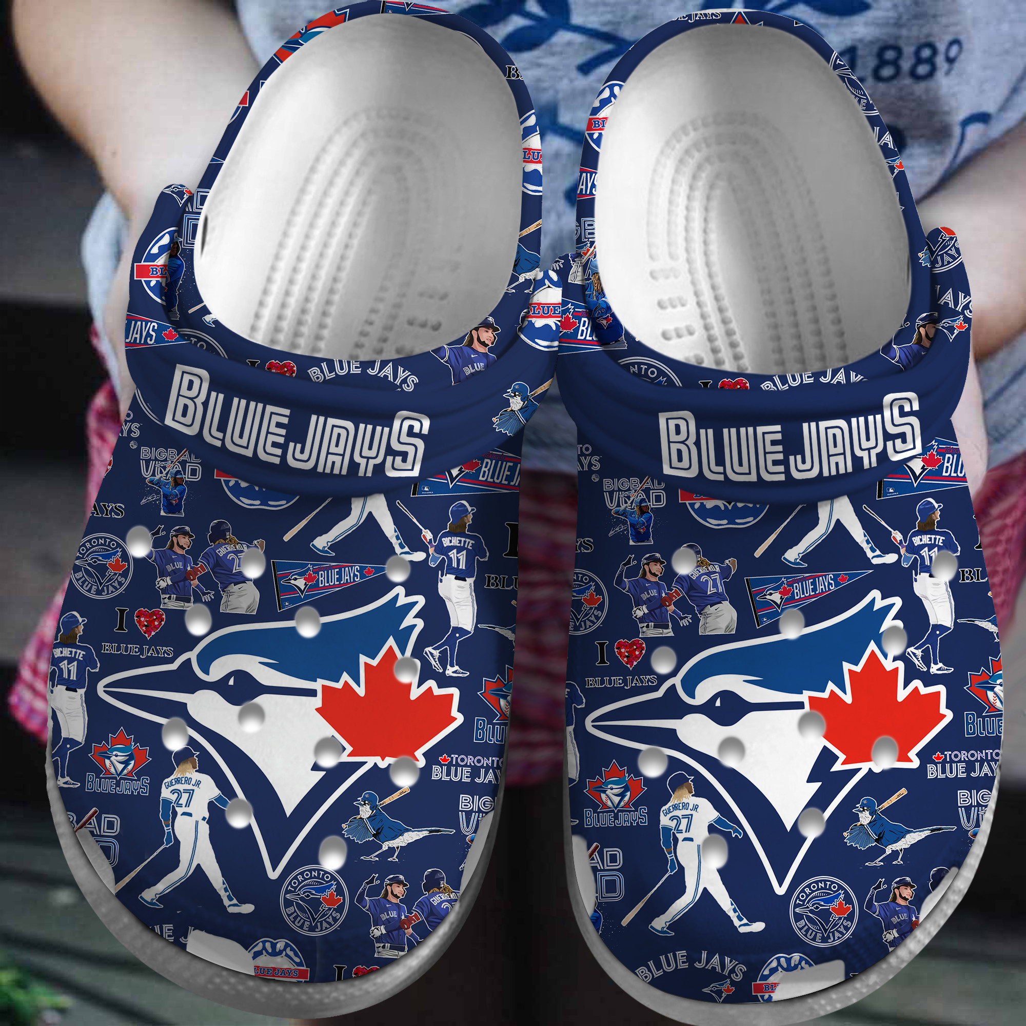 Toronto Blue Jays MLB Sport Crocs Crocband Clogs Shoes Comfortable For Men Women and Kids