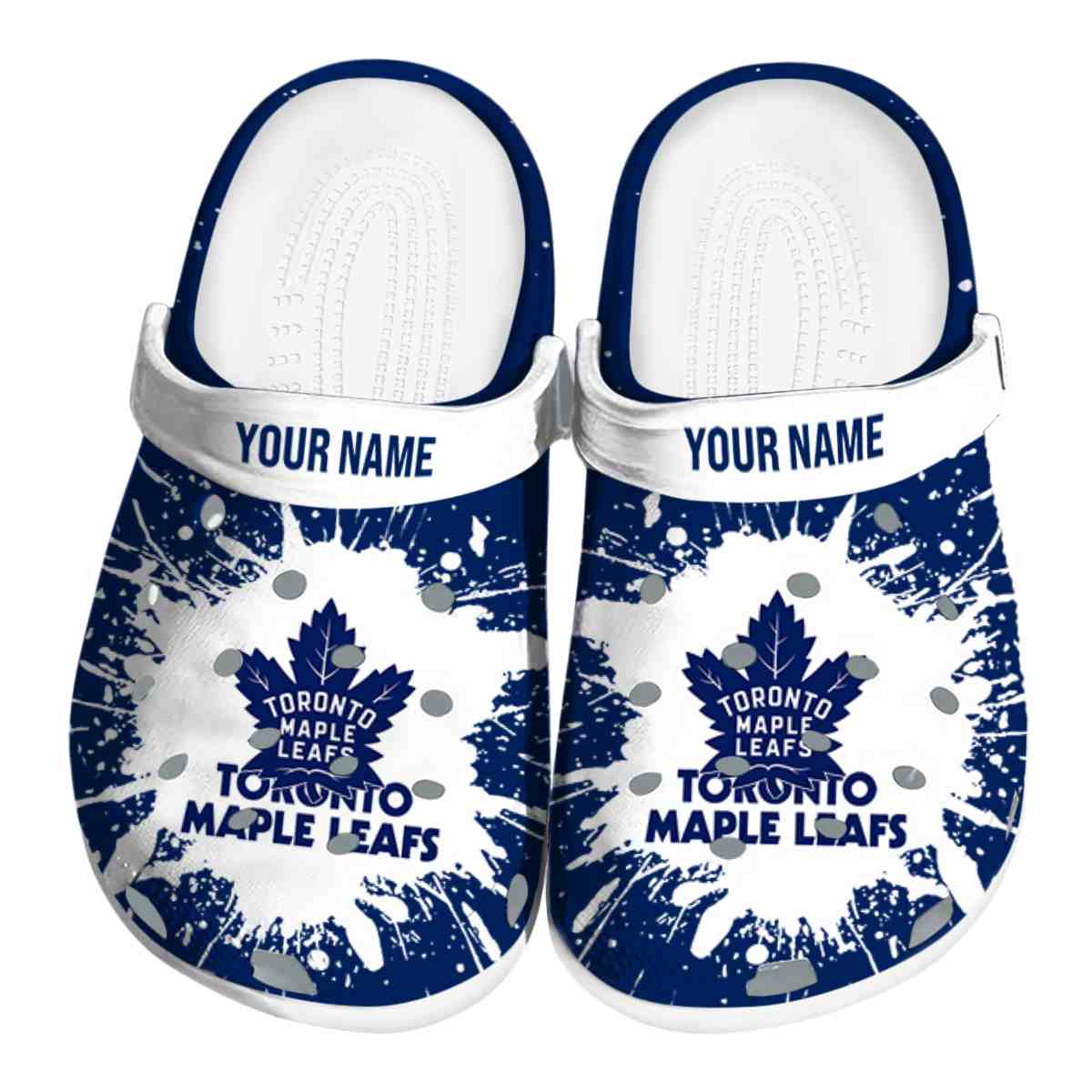 Toronto Maple Leafs NHL Sport Crocs Crocband Clogs Shoes Comfortable For Men Women and Kids