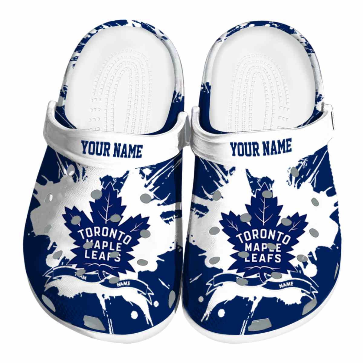 Toronto Maple Leafs NHL Sport Crocs Crocband Clogs Shoes Comfortable For Men Women and Kids