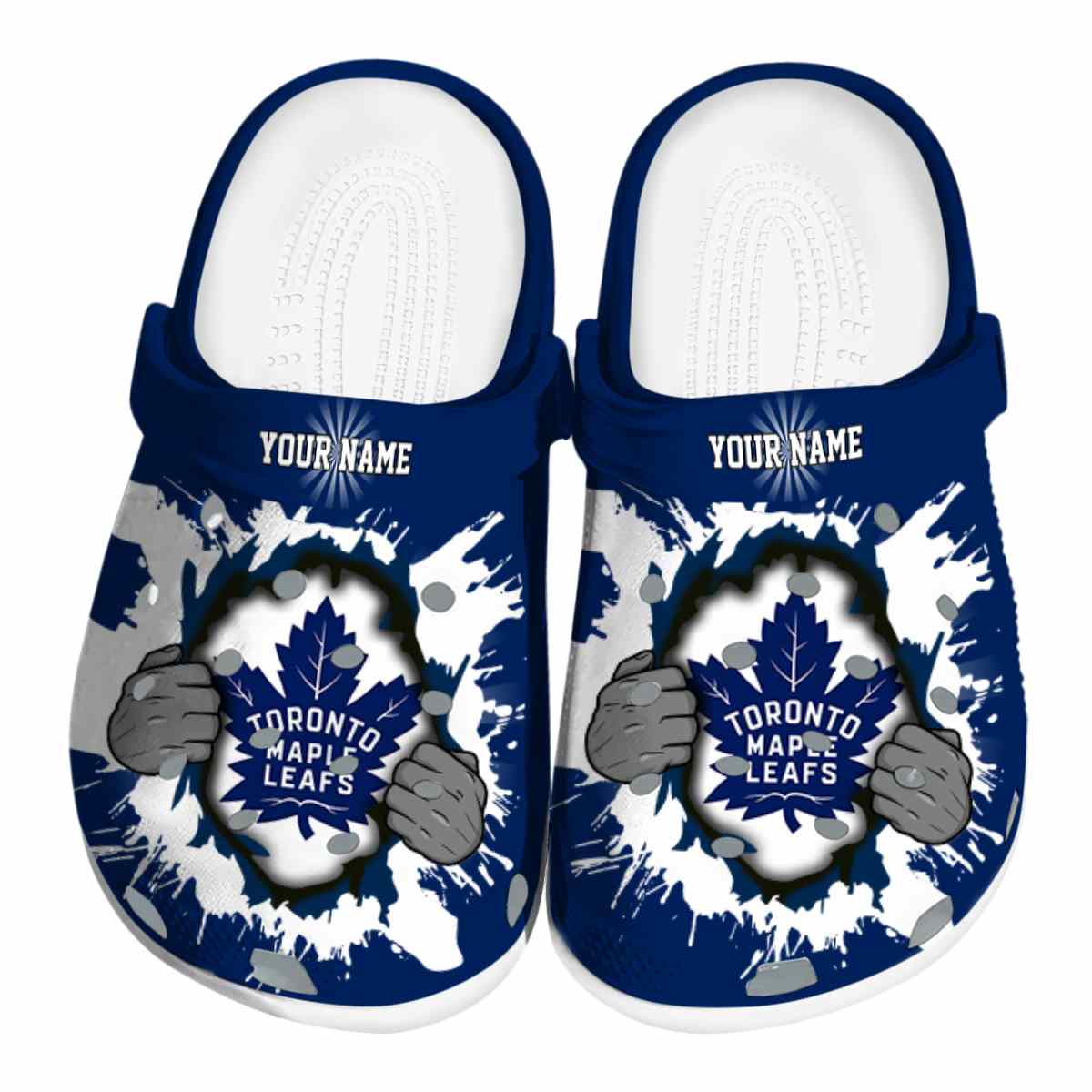 Toronto Maple Leafs NHL Sport Crocs Crocband Clogs Shoes Comfortable For Men Women and Kids