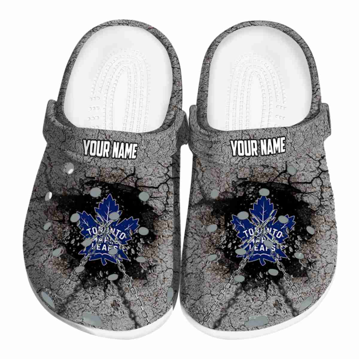 Toronto Maple Leafs NHL Sport Crocs Crocband Clogs Shoes Comfortable For Men Women and Kids