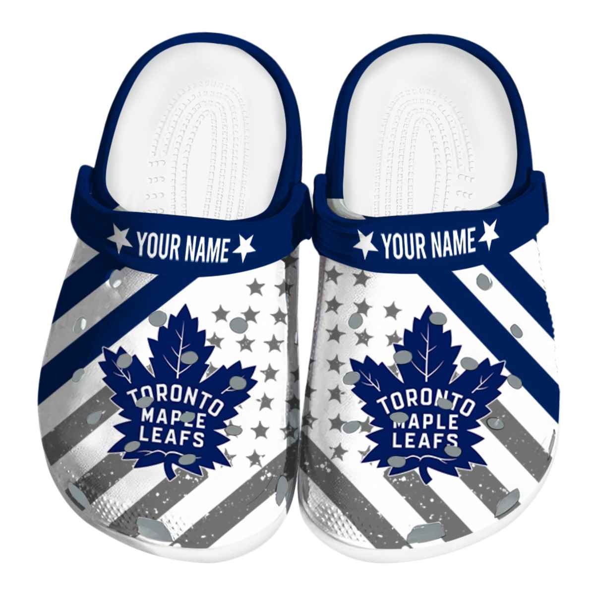 Toronto Maple Leafs NHL Sport Crocs Crocband Clogs Shoes Comfortable For Men Women and Kids