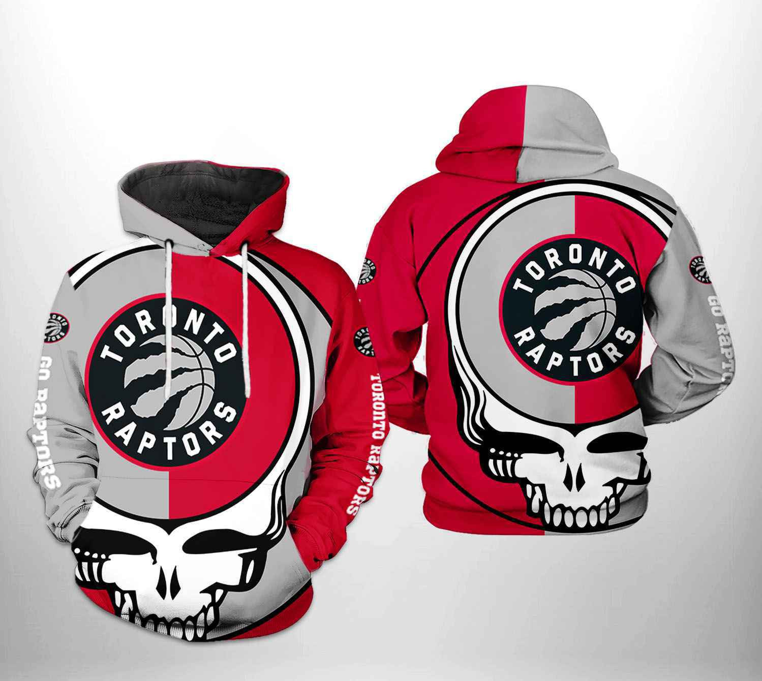Toronto Raptors NBA Grateful Dead 3D All Over Print Hoodie, Zip Hoodie