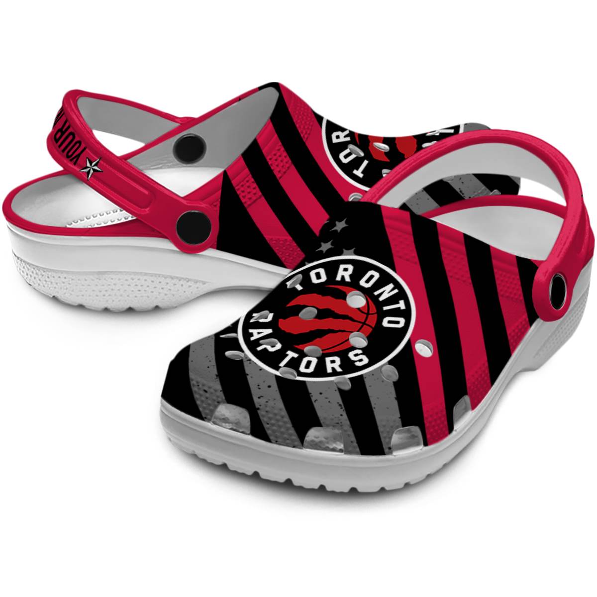 Toronto Raptors NBA Sport Crocs Crocband Clogs Shoes Comfortable For Men Women and Kids