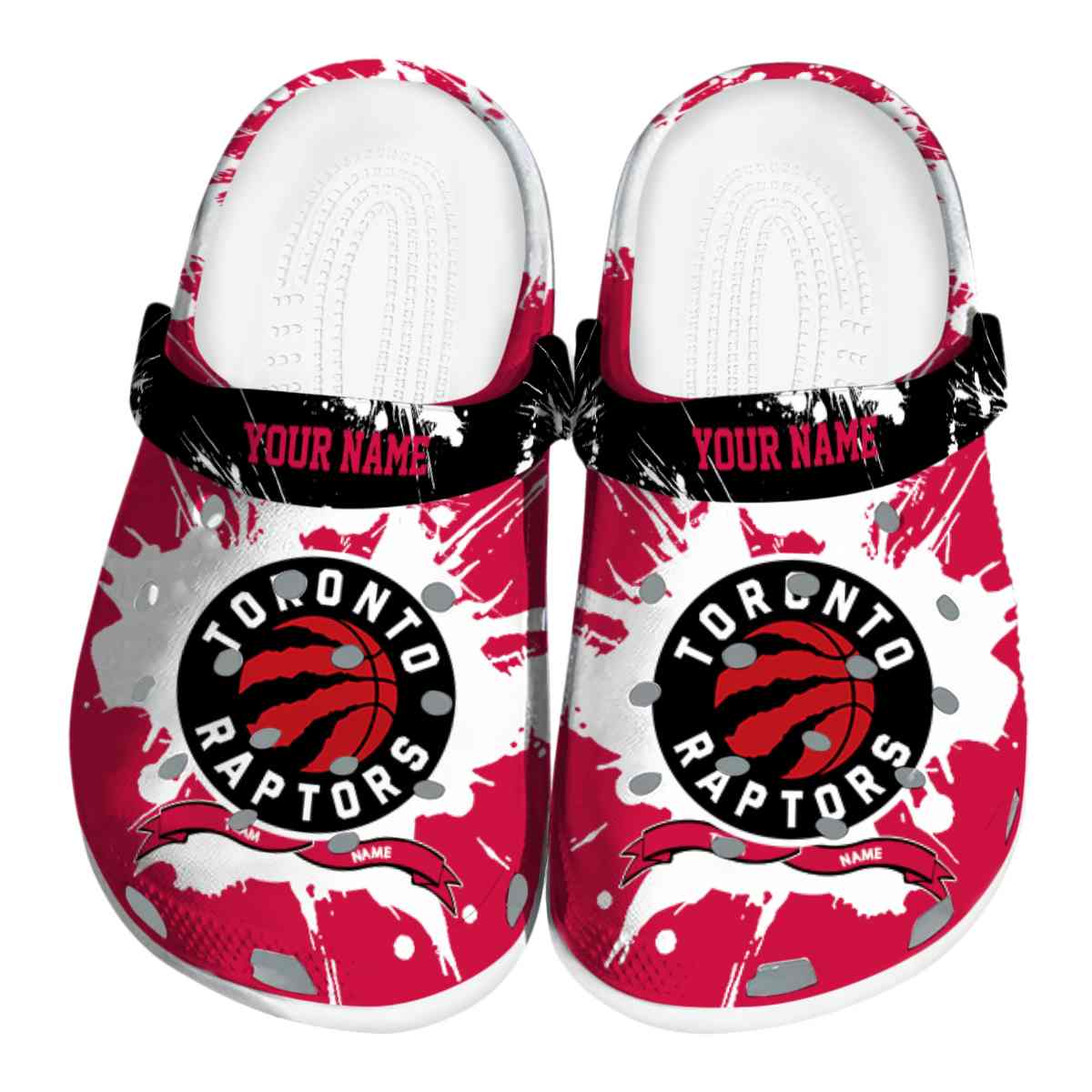 Toronto Raptors NBA Sport Crocs Crocband Clogs Shoes Comfortable For Men Women and Kids