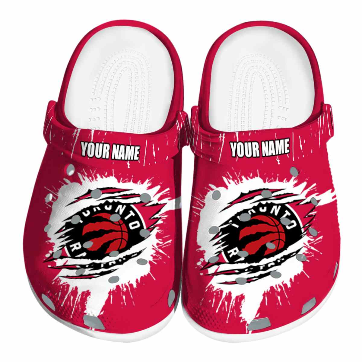 Toronto Raptors NBA Sport Crocs Crocband Clogs Shoes Comfortable For Men Women and Kids