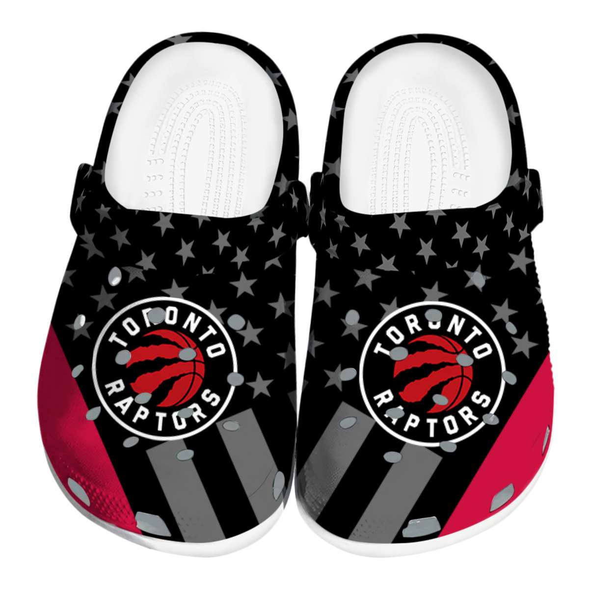 Toronto Raptors NBA Sport Crocs Crocband Clogs Shoes Comfortable For Men Women and Kids