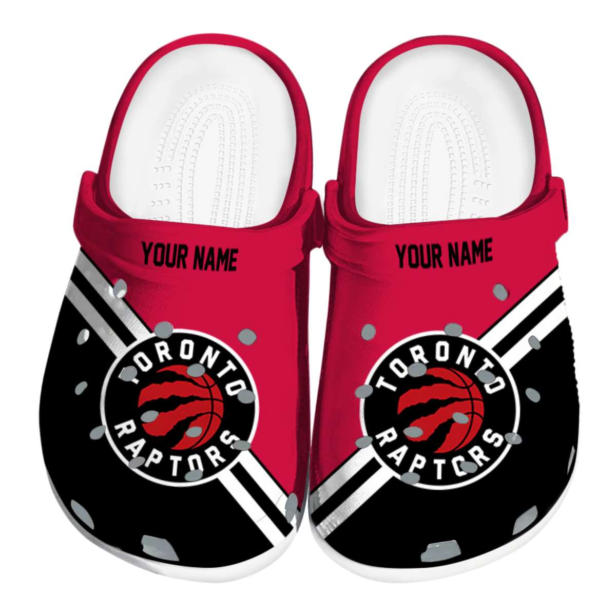 Toronto Raptors NBA Sport Crocs Crocband Clogs Shoes Comfortable For Men Women and Kids