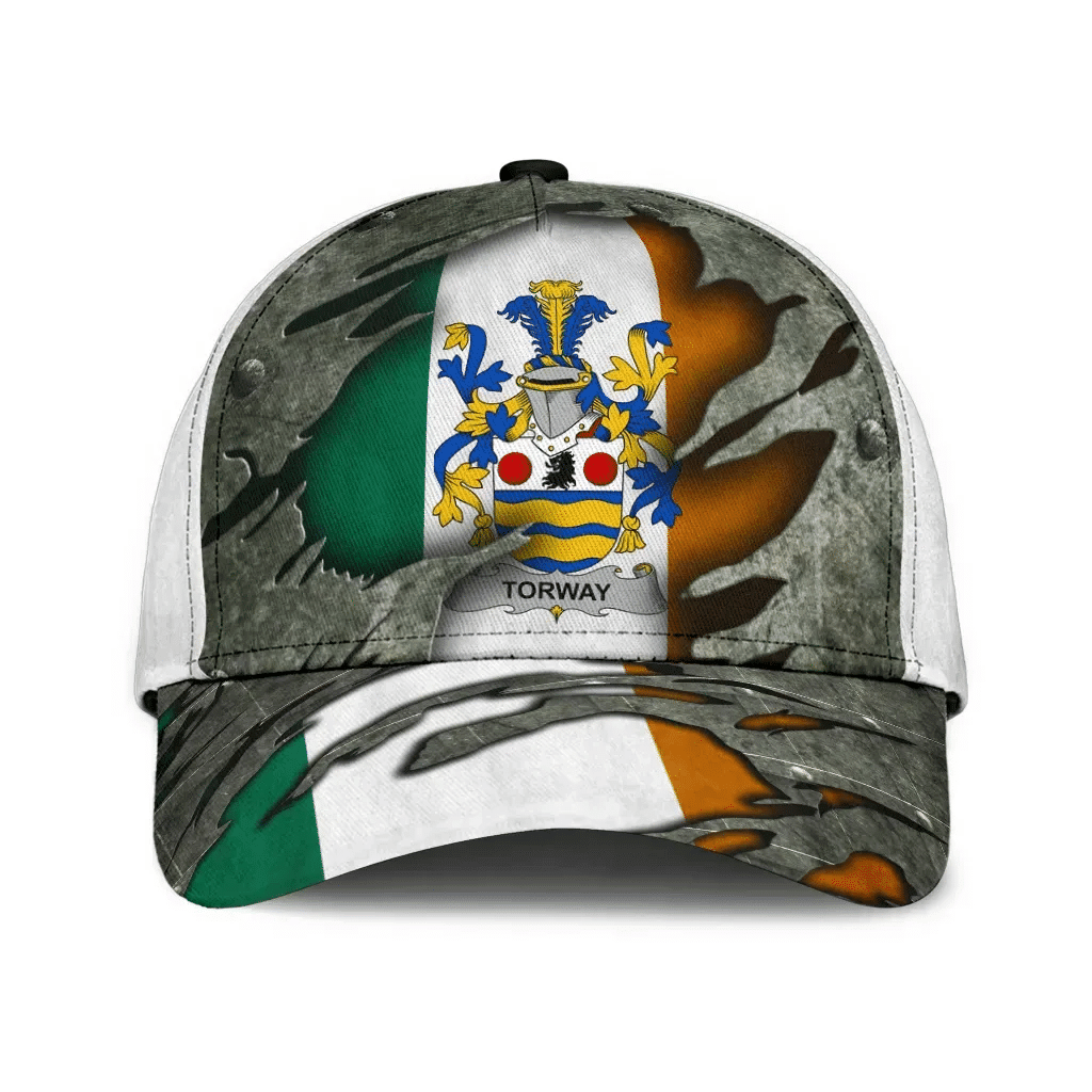 Torway Coat Of Arms - Irish Family Crest Hat Classic Cap 3D Trucker Hats Custom Hats Gifts For Men & Women