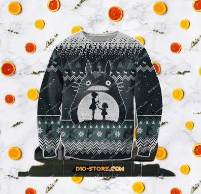 Totoro Spirited Away Ugly Christmas Sweater Adult 3D Funny Matching for family