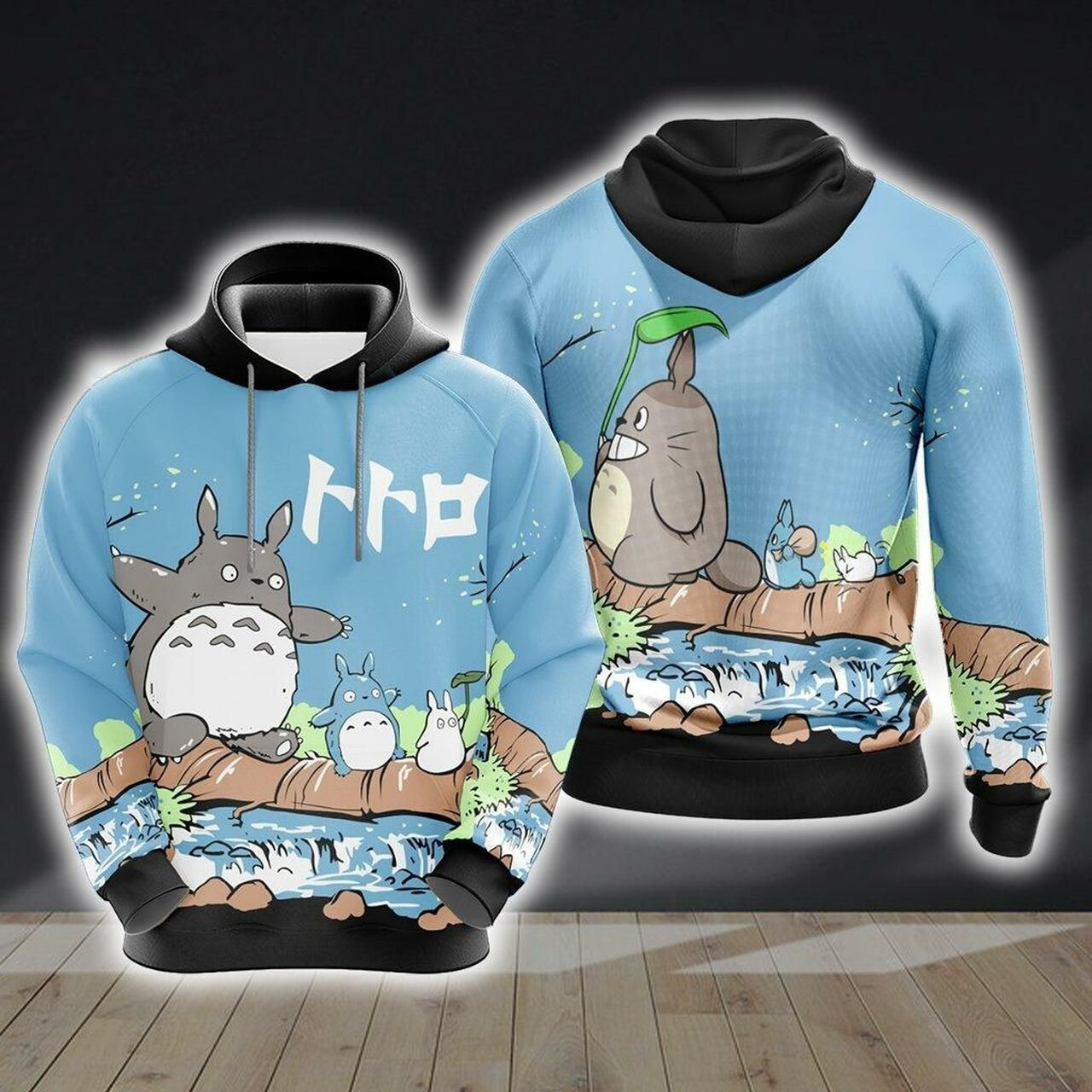 Totoro Unisex 3D All Over Print Hoodie, Zip Hoodie
