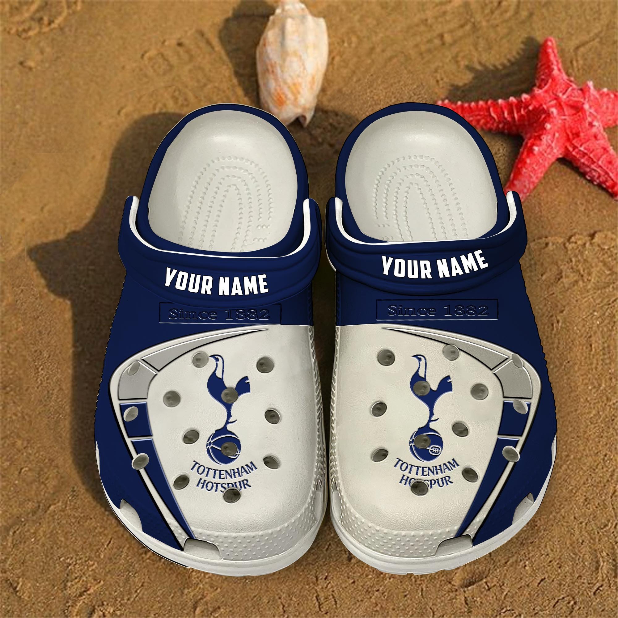 Tottenham Hotspur EPL Crocs Crocband Clogs Shoes Comfortable For Men Women and Kids