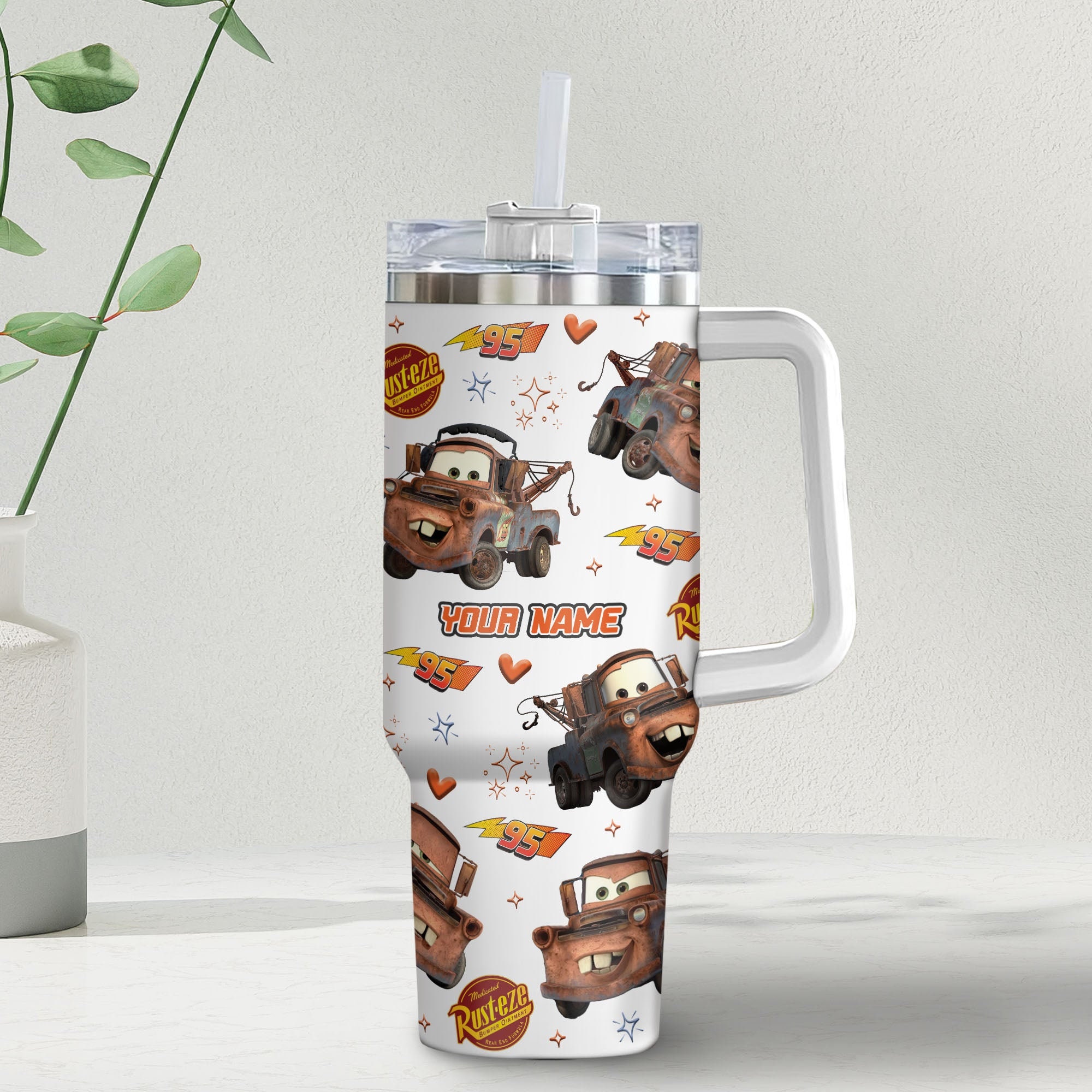 Tow Mater Cars Disney Cartoon Custom Stanley Cup 40 oz 30 oz Tumbler With HandleTVC2301982