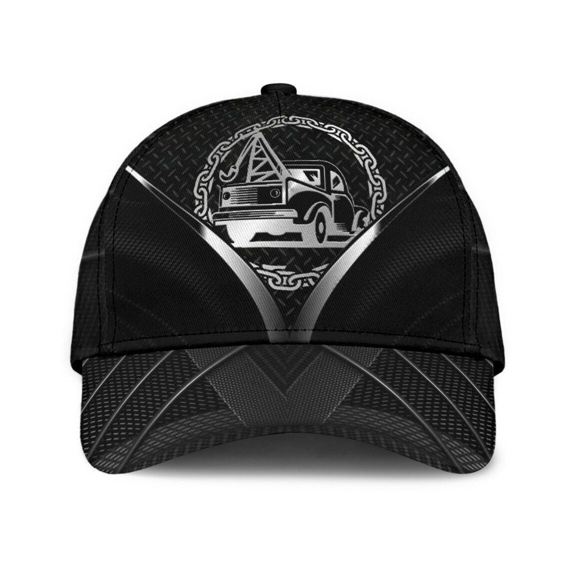 Tow Truck Carbon Classic Cap - Trucker hat - American Cap 3D Personalized Caps Trucker Hats Custom Hats Gifts For Men & Women