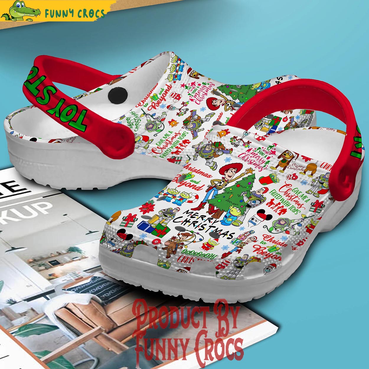 Toy Story Cartoon Christmas Crocs Crocband Clogs Shoes Comfortable For Men Women and Kids - Image 3