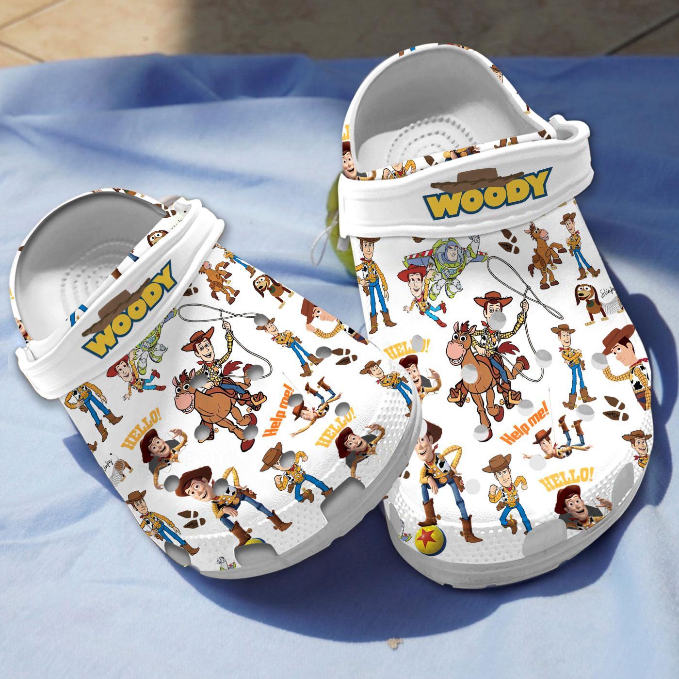Toy Story Cartoon Crocs Crocband Clogs Shoes Comfortable For Men Women and Kids